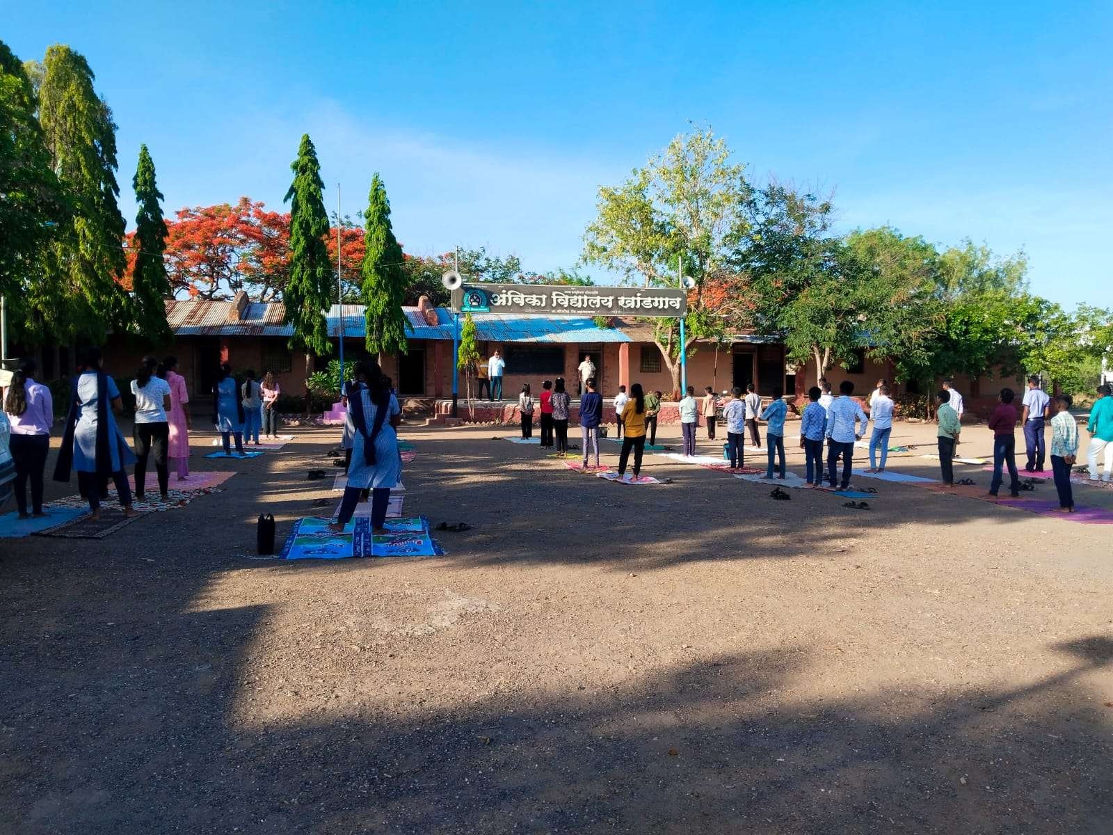 Students walking in campus
