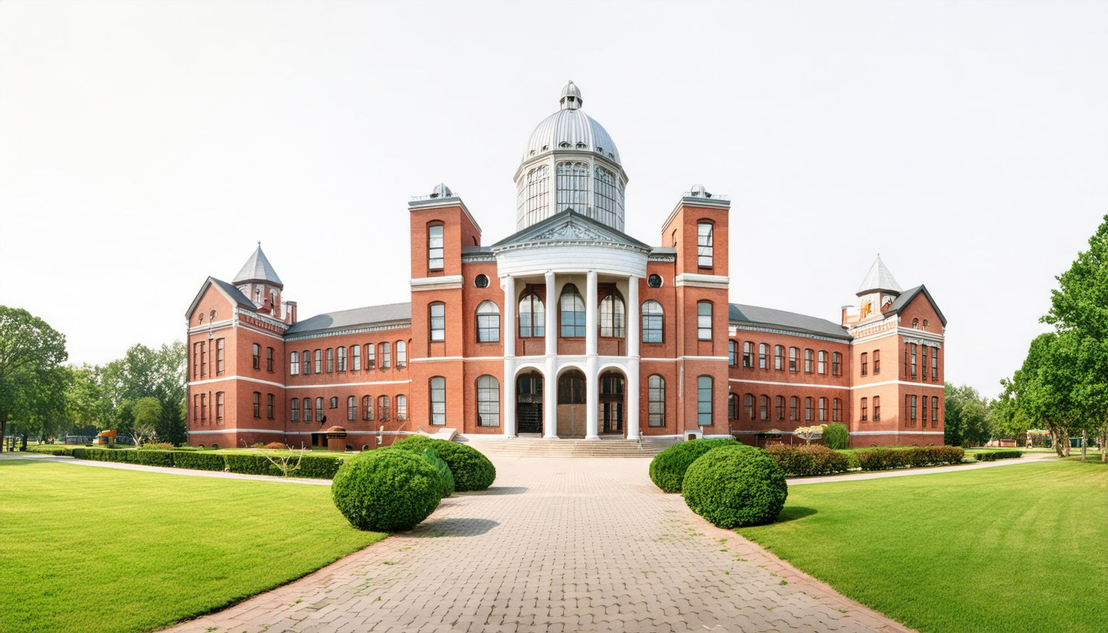 Modern college campus building